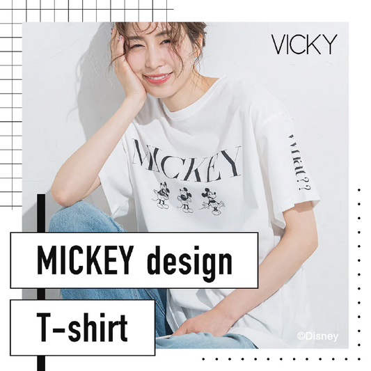 大人の遊び心をくすぐる MICKEY design T-shirt