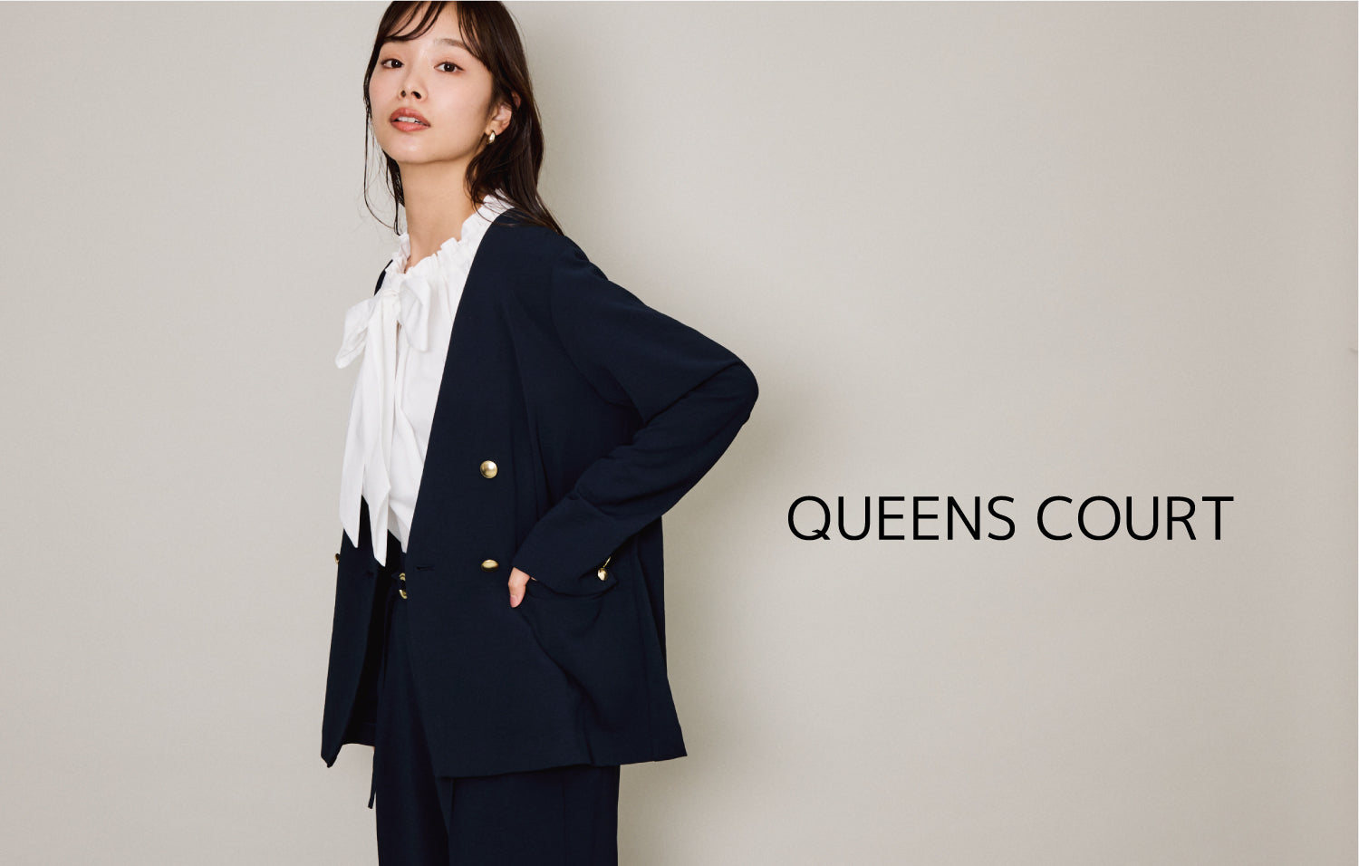 新品★QUEENS COURT★クイーンズコート★ツイードジャケット★スーツ セール】 千鳥ツイードジャケット≪セットアップ対応